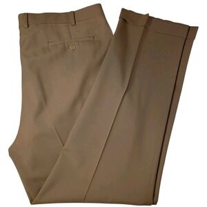 Lauren Ralph Lauren Pants Mens 40/32 (41/31) Tan Wool Total Comfort Pleated Cuff